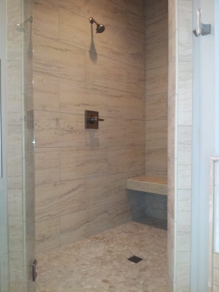custom tile shower installation